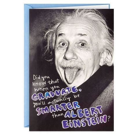 hallmark albert einstein card smarter than graduation dead|Hallmark Shoebox Funny Graduation Cards, Conquer the World .